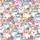 Kawaii Cat Lovers' Seamless Pastel Pink Blue Peach Lavender Cartoon Cats Pattern with Whimsical Yarn Balls Bows Satin Short-Sleeve Pajamas Set - 4