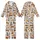 Cat Lovers' Whimsical Hand-Drawn Cartoon Cats Seamless Pattern: Ginger Orange, Caramel, Grey on Bright White Kid Satin Pajamas Set - 1