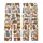 Cat Lovers' Whimsical Hand-Drawn Cartoon Cats Seamless Pattern: Ginger Orange, Caramel, Grey on Bright White Kid Satin Pajamas Set - 3
