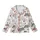 Cat Lovers' Whimsical Flat Cartoon Cats Seamless Pattern with Red Bow Ties, Pink Sunglasses, Yarn Balls, Off-White, Pink, Grey Hues Kid Satin Pajamas Set - 2
