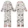 Cat Lovers' Whimsical Flat Cartoon Cats Seamless Pattern with Red Bow Ties, Pink Sunglasses, Yarn Balls, Off-White, Pink, Grey Hues Kid Satin Pajamas Set - 1
