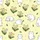 Cat Lovers' Whimsical Hand-Drawn White Chubby Cartoon Cats Pastel Yellow Seamless Pattern with Pink Tulips & Hearts Satin Short-Sleeve Pajamas Set - 4