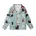 Cat Lovers' Playful Multi-Color Cartoon Cats Light Teal Flat Illustrative Seamless All-Over Print Pattern Kid Satin Pajamas Set - 2
