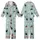 Cat Lovers' Playful Multi-Color Cartoon Cats Light Teal Flat Illustrative Seamless All-Over Print Pattern Kid Satin Pajamas Set - 1