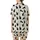 Cat Lovers' Minimalist Black Cat Silhouette Playful Poses Off-White Pale Lime Green Moon Star Pattern Satin Short-Sleeve Pajamas Set - 3