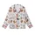 Kawaii Animal Lovers' Cute Cats Dogs Rabbits Playful Seamless Pattern White Grey Tan Flat Design Kid Satin Pajamas Set - 2