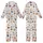 Kawaii Animal Lovers' Cute Cats Dogs Rabbits Playful Seamless Pattern White Grey Tan Flat Design Kid Satin Pajamas Set - 1