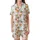 Corgi Lovers' Whimsical Ginger Orange Cream Corgi Stack Flat Art Forest Green Tartan Pattern Satin Short-Sleeve Pajamas Set - 2