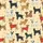 Women's Whimsical Dog Print 3-Pc Sleep Set: Festive Golden Retriever, Pug & Dachshunds Satin Pajamas Set - 4