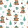 Cozy Winter Highland Cow Christmas Pajama Set: Fluffy Cow, Teal Plaid Scarf, Hot Cocoa & Snowflake Pattern Satin Pajamas Set - 4