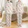 Family Holiday Sleep Set: Whimsical Pancakes, Hot Chocolate & Gingerbread Christmas Pattern Satin Pajamas Set - 1