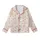 Cozy Aesthetic Lovers' Pale Blush Scattered Woodland Creatures Pattern Sage Green & Cranberry Accents Kid Satin Pajamas Set - 2