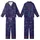 Whimsical Cat Lovers' Vivid Neon Black Cat All-Over Pattern Indigo Starry Sky Kid Satin Pajamas Set - 1