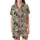 Cat Lovers' Illustrative Semi-Realistic Scattered Domestic Cat Natural Fur Greige-Taupe Pattern Satin Short-Sleeve Pajamas Set - 2