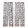 Cat Lovers' Charming White Cartoon Cats Black All-Over Playful Pattern Pink Noses Kid Satin Pajamas Set - 3