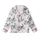 Cat Lovers' Whimsical Smiling Cartoon Kittens Black White Grey Striped Shaggy Fur Ink Splatter Sketch Art Kid Satin Pajamas Set - 2