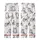 Cat Lovers' Whimsical Smiling Cartoon Kittens Black White Grey Striped Shaggy Fur Ink Splatter Sketch Art Kid Satin Pajamas Set - 3