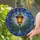 Art Lovers' Ornate Tiffany Glass Lantern, Amber Glow, Blue Forget-Me-Nots, Starfield Mosaic Stained Glass Suncatcher - 2