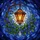 Art Lovers' Ornate Tiffany Glass Lantern, Amber Glow, Blue Forget-Me-Nots, Starfield Mosaic Stained Glass Suncatcher - 5