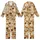 Pet Parents' Vintage Illustrative Dog Cat Faces Seamless Pattern Earthy Beige Ochre Kid Satin Pajamas Set - 1