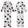Cat Lovers' Whimsical Black and White Cartoon Cat All-Over Pattern with Playful Feline Poses and Simple Line Art Accents Kid Satin Pajamas Set - 1