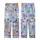 Whimsical Animal & Sushi Lovers' Cartoon Pastel Pink Blue Periwinkle Tropical Sushi Picnic Palm Pattern Kid Satin Pajamas Set - 3