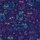 Whimsical Cat Lovers' Vivid Neon Black Cat All-Over Pattern Indigo Starry Sky Satin Short-Sleeve Pajamas Set - 4