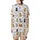 Kawaii Animal Lovers' Cute Cats Dogs Rabbits Playful Seamless Pattern White Grey Tan Flat Design Satin Short-Sleeve Pajamas Set - 3