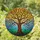 Nature Enthusiasts' Intricate Vibrant Tiffany Stained Glass Tree of Life Radiant Jewel Tone Gradient Mosaic Stained Glass Suncatcher - 1