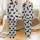 Cat Lovers' Adorable Minimalist Black Cartoon Cats Peeking Climbing Pattern White Eyes Light Heather Grey Satin Pajamas Set - 1