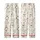 Cat Lovers' Whimsical Sweet Cartoon Cats Playful Scattered Repeating Cream Pattern Kid Satin Pajamas Set - 3
