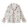 Cat Lovers' Whimsical Sweet Cartoon Cats Playful Scattered Repeating Cream Pattern Kid Satin Pajamas Set - 2