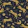 Women's Golden Leopard & Jungle Foliage Print Satin Button-Up Cardigan & Pant Sleep Set Satin Pajamas Set - 4