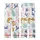 Animal Lovers' Playful Golden Yellow Leopard Pastel Pink & Deep Royal Blue Botanical Pattern Kid Satin Pajamas Set - 3