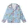 Cute Style Lovers' Playful Sleepy White Koala Popcorn Cloud Golden Star Light Blue Pattern Kid Satin Pajamas Set - 2