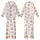 Whimsical Animal Lovers' Blush Pink Light Brown Capybara-like Pattern with Pale Yellow Flower Crowns Kid Satin Pajamas Set - 1