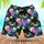 Disc Golf Aloha Pattern: Teal Basket & Tropical Bloom Design - Vibrant Fabric Art Hawaiian Shorts - 2