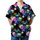 Disc Golf Aloha Pattern: Teal Basket & Tropical Bloom Design - Vibrant Fabric Art Short-sleeve Hawaiian Shirt - 2