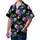 Disc Golf Aloha Pattern: Teal Basket & Tropical Bloom Design - Vibrant Fabric Art Short-sleeve Hawaiian Shirt - 3