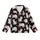 Cat Lovers' Charming Black Pink Beige Cartoon Cat Heart Hand-Drawn Seamless Pattern Kid Satin Pajamas Set - 2