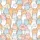 Cat Lovers' Adorable Hand-Drawn Cartoon Cats Pattern Soft Peach Pastel Pink Sky Blue Doodle Art Kid Satin Pajamas Set - 4