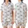 Dachshund Lovers' Whimsical Watercolor Dog Pajamas Sleep Set: Playful Teal & Magenta Sweaters Satin Short-Sleeve Pajamas Set - 1