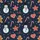 Pet & Owner Family Matching Gingerbread Snowman Holly Navy Christmas Pattern Sleep Set Kid Satin Pajamas Set - 4