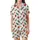 Christmas Pajamas: Classic Illustrative Evergreen Ornaments Gift Box White Sleep Set Satin Short-Sleeve Pajamas Set - 2