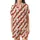 Whimsical Holiday Design: Cream Candy Cane Stripe Reindeer Santa Gingerbread All-Over Print Satin Short-Sleeve Pajamas Set - 2