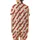 Whimsical Holiday Design: Cream Candy Cane Stripe Reindeer Santa Gingerbread All-Over Print Satin Short-Sleeve Pajamas Set - 3