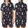 Pet & Owner Family Matching Gingerbread Snowman Holly Navy Christmas Pattern Sleep Set Satin Short-Sleeve Pajamas Set - 1