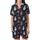 Pet & Owner Family Matching Gingerbread Snowman Holly Navy Christmas Pattern Sleep Set Satin Short-Sleeve Pajamas Set - 2