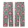 Women's Indian Block Print Sleep Set: Fuchsia Lotus & Olive Vine on Teal Cotton Loungewear Kid Satin Pajamas Set - 3