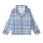 Women's Beginner Pale Blue Tartan Plaid Pajama Pants Sewing Pattern Kid Satin Pajamas Set - 2